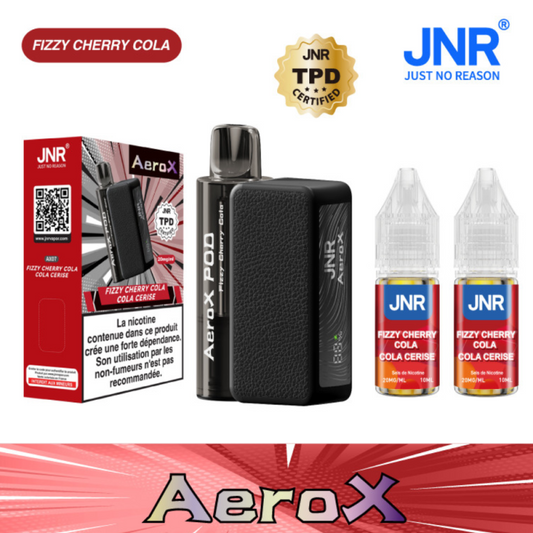 Vapoteuse E-Liquide Rechargeable - JNR AeroX - 32000 puffs - Cola Cerise
