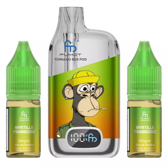 Vapoteuse E-Liquide Rechargeable - Tornado BOX POD - 28000 Puffs - Myrtille Framboise