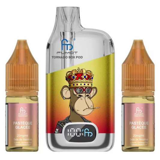 Vapoteuse E-Liquide Rechargeable - Tornado BOX POD - 28000 Puffs - Pastèque Glacée